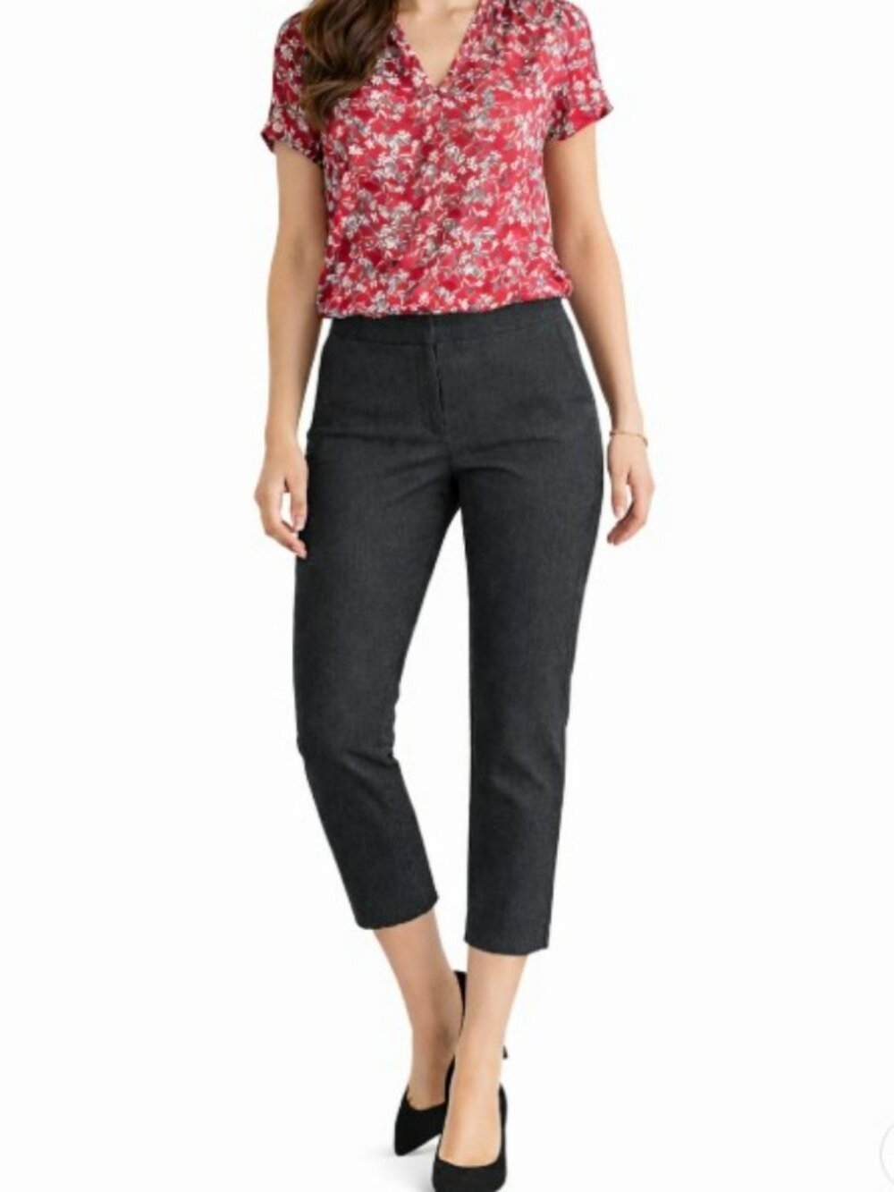 Banana Republic Women's Skinny Pants Size 12 Charcoal Grey Stretchy Work Office